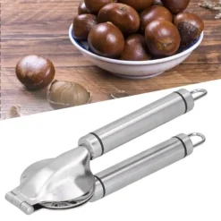 Kastanjklämma Rostfritt Stål Korsformad Bärbar Manuell Valnötsöppnare för Hemrestaurang