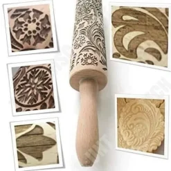 Kavelbräda - TD® - Snöflinga - Naturligt trä - 35x5 cm - Diskmaskinssäker