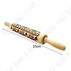 Kavelstång - TD® - Julgran Mönster Ren - Trä - 35 cm - Kök Verktyg