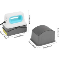 Kepsvärmepress - Handhållen press - 300 W - 4 lägen 130–190 °C - EU 220 V - Säkerhetsbas & kepskudde - Non-stick - 1 m sladd - Grön/Vit/Grå
