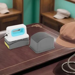 Kepsvärmepress - Handhållen press - 300 W - 4 lägen 130–190 °C - EU 220 V - Säkerhetsbas & kepskudde - Non-stick - 1 m sladd - Grön/Vit/Grå