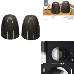 KERAMISK SALT- OCH PEPPARSKAKARE Set Negro