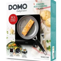 Keramisk spishäll - DOMO - 1 brännare - 25,3 x 28,7 x 7 cm - DO30111KP