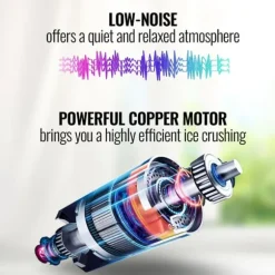180kg/h elektrisk rakad ismaskin med 34L islagringskapacitet, snökon maskin med effektiva dubbla blad, lätt att använda