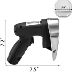 60kg/24h 0-8mm justerbar tjocklek sladdlös elektrisk kebabskärare med 2 laddningsbara batterier och reservblad