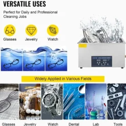 28/40KHz dubbelfrekvens ultraljudsrengörare med 10L tank, justerbar uppvärmning/arbetstid, 3 rengöringslägen, genomtänkt design