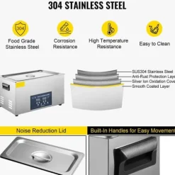 28/40KHz dubbelfrekvens ultraljudsrengörare med 3,2L tank, justerbar uppvärmning/arbetstid, 3 rengöringslägen, genomtänkt design