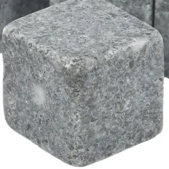 KIMISS Whisky Stones Whisky Stones 2 cm Granit Whisky Ice Pie Stone Flanellpåse Presentset för Whisky Gin Wine