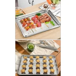 Kök Grillställ Kylställ Nätgaller i rostfritt stål Trådställ för matlagning Stekning Torkning Grillning