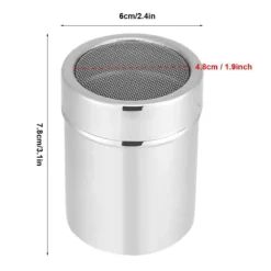 Kök Rostfritt Stål Choklad Shaker Kakao Kaffepulver Mesh Dispenser