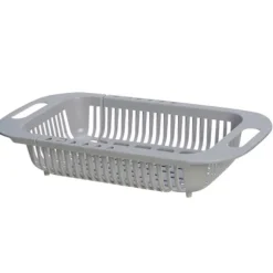 Kök Utdragbar Avloppskorg Plast Diskbänk Filterkorg Frukt Grönsakskorg