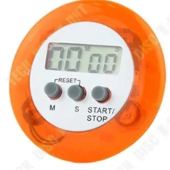 Köks timer - TD® - Digital - Magnetisk - Orange - 6 cm i diameter