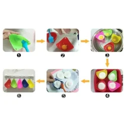 Köksaccessoar - WFR - Silikontång - Giftfri temperatur - Flerfärgad - Stort modell