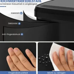 Köksavfallspåse, 68L, 40x38x78 cm, Svart