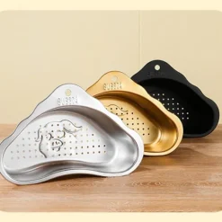 Köksavloppskorg Rostfritt stål Svart Köksavloppssil för Hem