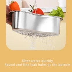 Köksavloppskorg Rostfritt stål Svart Köksavloppssil för Hem