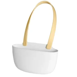 Köksavloppsställ Hängande korg med avloppshål Stor kapacitet Mjuk flexibel diskbänk avloppskorg Hängpåse Gul och vit