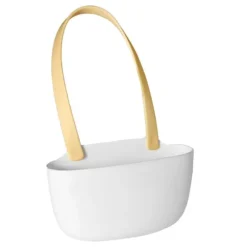 Köksavloppsställ Hängande korg med avloppshål Stor kapacitet Mjuk flexibel diskbänk avloppskorg Hängpåse Gul och vit