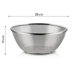 Köksdurkslag Multifunktionell ristvättskål i rostfritt stål Matsil med fot för frukt och grönsaker 28 X 12 cm / 11 X 4,7 tum