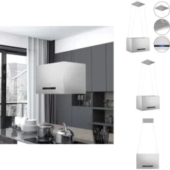 Köksfläktar - Living Hängande köksfläkt touchsensor LCD 55 cm rostfritt stål