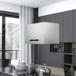 Köksfläktar - Living Hängande köksfläkt touchsensor LCD 55 cm rostfritt stål