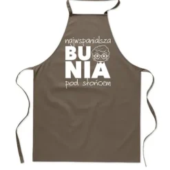 KÖKSFÖRKLÄDE beige DEN BÄSTA MORMOR-presenten för dagen FA_435_b