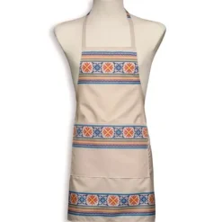 Köksförkläde folk Krzczonów kors beige