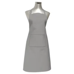 Köksförkläde i bomull 60x80 cm PANAMA ljusgrå, av Soleil d'ocre