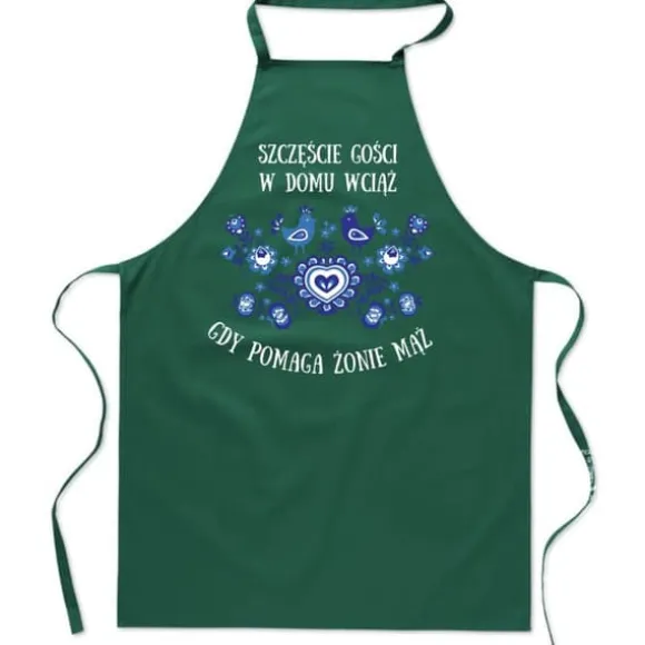 KÖKSFÖRKLÄDE med TRYCK När man hjälper frun MAN lycka Herr FOLKLOR