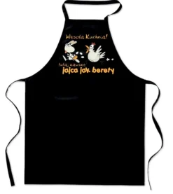 KÖKSFÖRKLÄDE MED TRYCKTA ÄGG SOM BAKRAR Påskhare Julklapp FA_715_cz