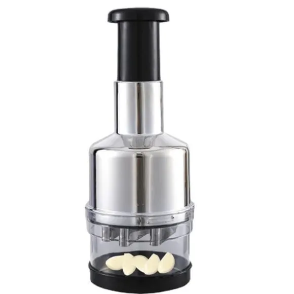 Kökskross Handpress Vitlökshackare Mincer Blad av rostfritt stål Manuell vitlökskross för paprika Lök Köksprylar