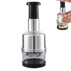 Kökskross Handpress Vitlökshackare Mincer Blad av rostfritt stål Manuell vitlökskross för paprika Lök Köksprylar