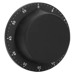 Köksmekanisk Timer 304 Rostfritt Stål Magnetisk Sug Kock Matlagningstimer Klocka Svart