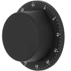 Köksmekanisk Timer 304 Rostfritt Stål Magnetisk Sug Kock Matlagningstimer Klocka Svart