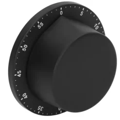 Köksmekanisk Timer 304 Rostfritt Stål Magnetisk Sug Kock Matlagningstimer Klocka Svart