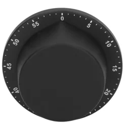 Köksmekanisk Timer 304 Rostfritt Stål Magnetisk Sug Kock Matlagningstimer Klocka Svart