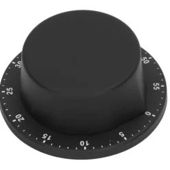 Köksmekanisk Timer 304 Rostfritt Stål Magnetisk Sug Kock Matlagningstimer Klocka Svart