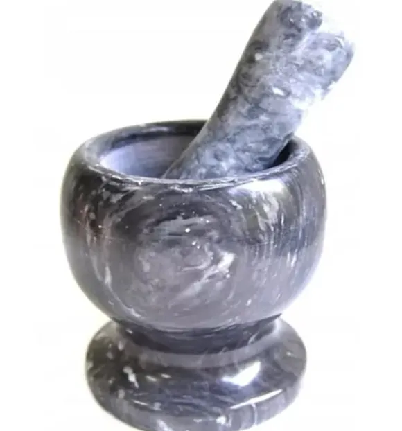 KÖKSMORTEL AV STEN FÖR KRYDDER MED STÖT FÖR ÖRTER KRYDDA XL