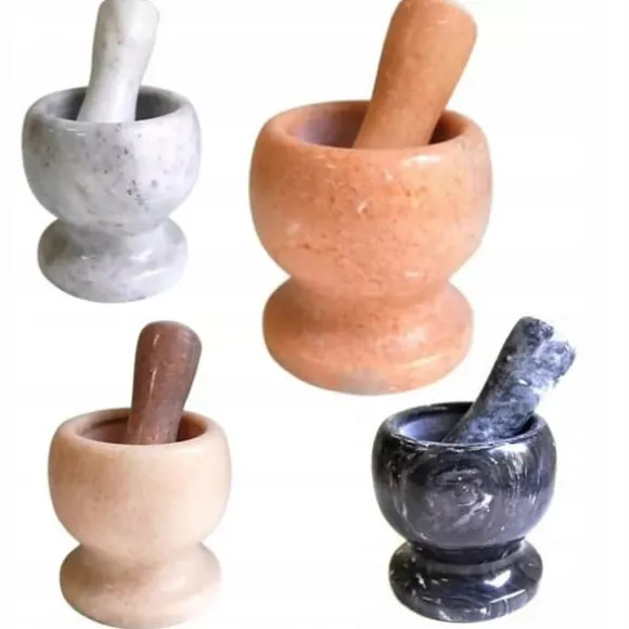 KÖKSMORTEL AV STEN FÖR KRYDDER MED STÖT FÖR ÖRTER KRYDDA XL