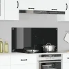 Köksplånbak Svart 110 x 50 cm härdat glas