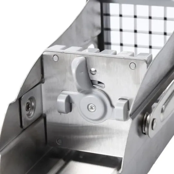 Köksredskap - Gogo - Pommes frites skärare - Rostfritt stål - 2 utbytbara grillar - Praktisk och hållbar