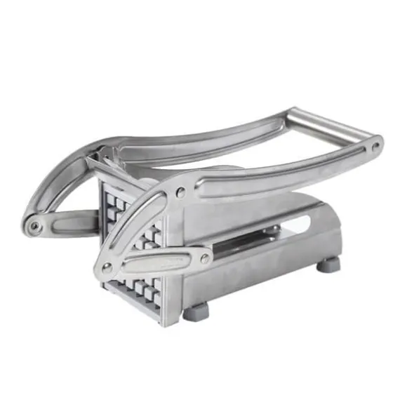 Köksredskap - Gogo - Pommes frites skärare - Rostfritt stål - 2 utbytbara grillar - Praktisk och hållbar