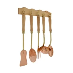Köksredskap - Set med trähållare, av 5 delar, koppar