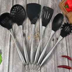 Köksredskap - TD® - 6 delar - Silikon - Rostfritt stål - Spara utrymme