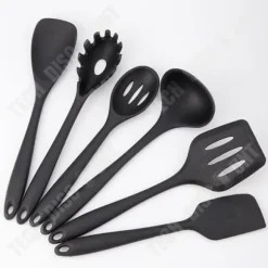 Köksredskap - TD® - 11-delarsset - Svart silikon - Non-stick - Måttfullt
