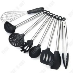 Köksredskap - TD® - Set med 8 - Non-stick - Svart färg - Professionellt kök