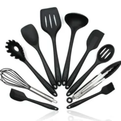 Köksredskap - TD® - Set om 10 - Silikon - Rostfritt stål - Svart