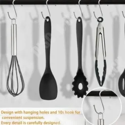 Köksredskap - TD® - Set om 10 - Silikon - Rostfritt stål - Svart