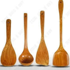 Köksredskap - TD® - Träslev - Non-stick - 4 delar - Miljövänlig