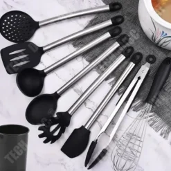 Köksredskap - TECH DISCOUNT - 8st - Värmebeständiga - Premium - Komplett set